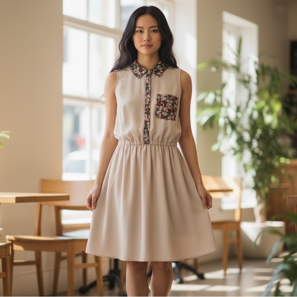 NEW Peppermint Boutique Floral Boho Chic Dress S